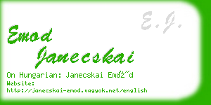 emod janecskai business card